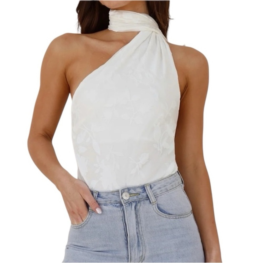 Hello Molly Floral Bodysuit Cream